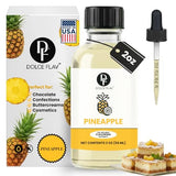 Dolce Flav Pineapple Extract - 2 Ounce Oil-Soluble Kosher, Sugar-Free, Concentrated Tropical Flavor for Candy, Chocolates & Desserts, Includes