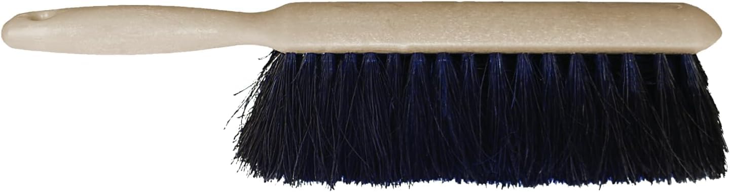 Pferd Maintenance Plastic Block Heavy Duty Counter Duster - Black Synthetic Bristles, 2-1/2" Trim Length, 8" Length - Professional Cleaning Tool
