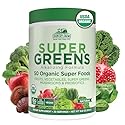 Country Farms Super Greens Natural Flavor, 50 Organic Super Foods, USDA Organic Drink Mix, Fruits, Vegetables, Super Greens, Mushrooms & Probiotics