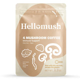Hellomush Organic Instant Mushroom Coffee with Lions Mane, Reishi, Chaga and Cordyceps Coffee 30 Servings 3.7 oz