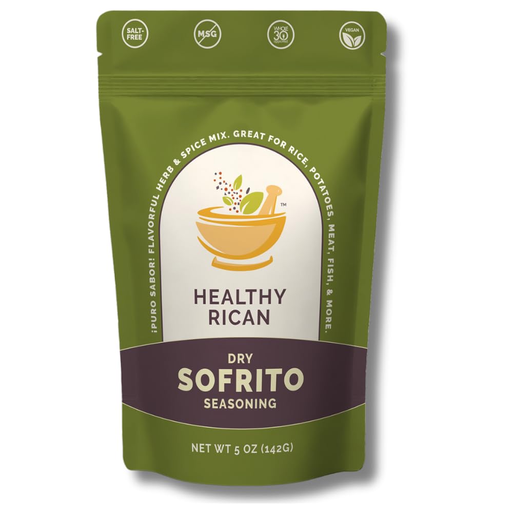 Healthy Rican Sofrito Spice Herb Seasoning Mixes Non GMO No MSG Preservatives Artificial Flavors No Red 40 Gluten Free Diabetes Low Sodium Keto