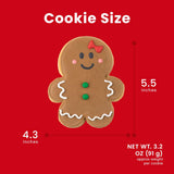 WANDERCRUMB | Gingerbread Cookies Gift Set | Hand-Decorated Christmas Cookies for Kids & Adults - 3 Pack Individually Wrapped | Christmas Cookie