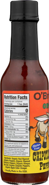 O BROTHERS Organic Chipotle Habanero Hot Sauce, 5 OZ