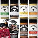 Kinders Buttery Garlic & Herb Woodfired Garlic The Blend Buttery Steakhouse All Purpose Caramelized Onion Butter Seasoning & Rub 6 pk (34.95 oz) + BBQ
