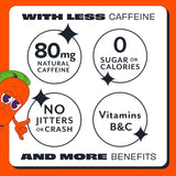 ASPIRE® Mango Lemonade, Healthy Energy Drink 80mg Natural Caffeine, Zero Sugar No Carbs Keto Friendly, 24 Pack Green Tea Sugar Free Drink Low Caffeine