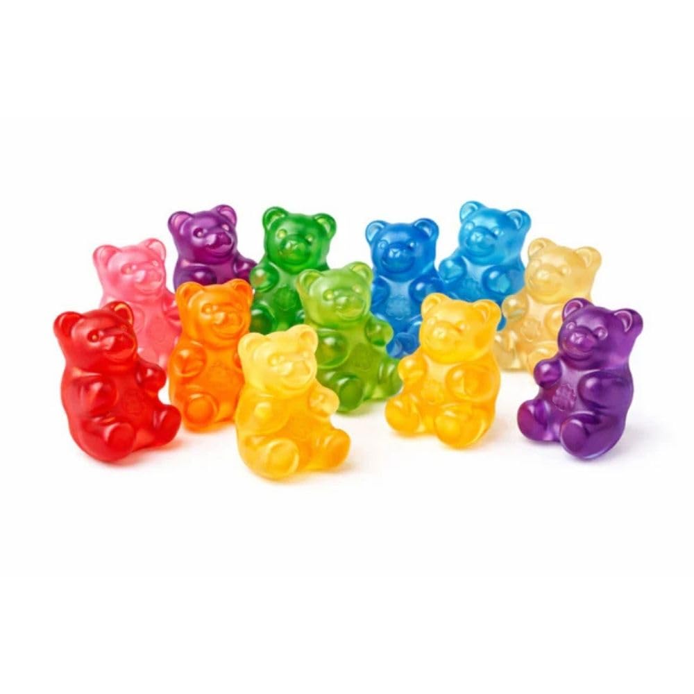 Assorted Gummy Bears Candy, Soft and Chewy Fruit Flavored Bears, Bulk Mix - 25 lb (Approx. 3,250 pieces)