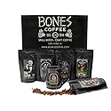 Bones Coffee Company Favorite Flavors Sample Pack Box Set with Specialty Coffee Mug, 5 Assorted Single-Origin Low Acid Medium Roast Arabica Beans