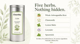Clearday Calm Ashwagandha Tea with Chamomile, Lemon Balm & Spearmint | Herbal Stress Relief Tea for Daily Calm | 20 Pyramid Bags | Premium Tin