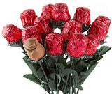 Valentines Day Gift Basket | 10 Inches Teddy Bear Plush (Color May Vary), Valentine Theme Gift Bag & A dozen Belgian Milk Chocolate Roses Bouquet 2.11