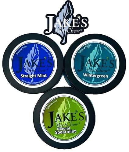 Jake's Mint Chew - 3 Tin Variety Pack - Tobacco & Nicotine Free!
