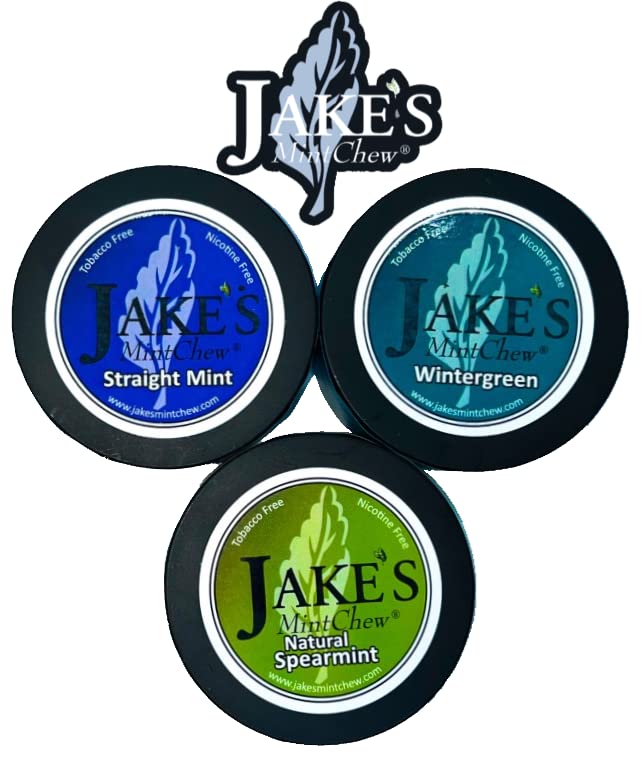 Jake's Mint Chew - 3 Tin Variety Pack - Tobacco & Nicotine Free!