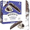 Nonni's Cookies & Crème Biscotti, Rich Dark Cocoa Cookie with Vanilla Icing, 8 Individually Wrapped Bakery Snacks, 6.88 oz