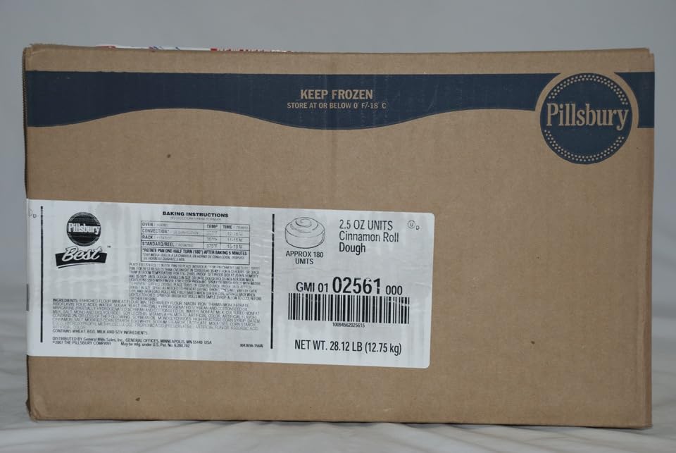 General Mills Pillsbury Best Unbaked Cinnamon Roll Dough, 2.5 Ounce - 180 per case.