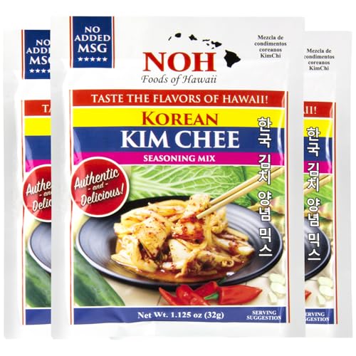 NOH Korean Kim Chee Seasoning Mix, 1.125 oz Packet (Pack of 3) - Authentic and Delicious Korean Kimchee Base, Ideal for Napa Cabbage, Turnips, Kimchi