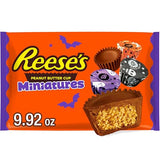 REESE'S Miniatures Milk Chocolate Peanut Butter Cups, Halloween Candy Bag, 9.92 oz