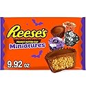 REESE'S Miniatures Milk Chocolate Peanut Butter Cups, Halloween Candy Bag, 9.92 oz