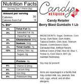 Candy Retailer 1 Inch Gumballs (Berry Blast, 1 Lb)