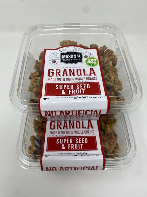 Kokobunch Bundle of Super Seed And Fruit Granola By Mason St. Made with Whole Grains And 3 Grams for Fiber | Non GMO | No Artificial Flavors 2 PACK