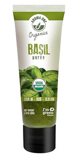 Aroma One Basil Puree Paste - Organic Herb Concentrate for Cooking, Seasoning & Sauces - Fresh Flavor Enhancer, Non-GMO, Gluten-Free, Vegan - Easy