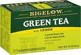 Bigelow Green Tea with Lemon, 20-Count Boxes (Pack of 6) ( Value Bulk Multi-pack)24