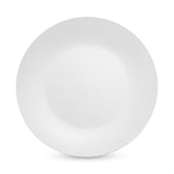 Munfix 100 White Plastic Plates Set, 50 Pcs 10.25 Inch Dinner and 50 Pcs 7.5 Inch Plastic Dessert Plates, Elegant Fancy Heavy Duty Disposable Plates