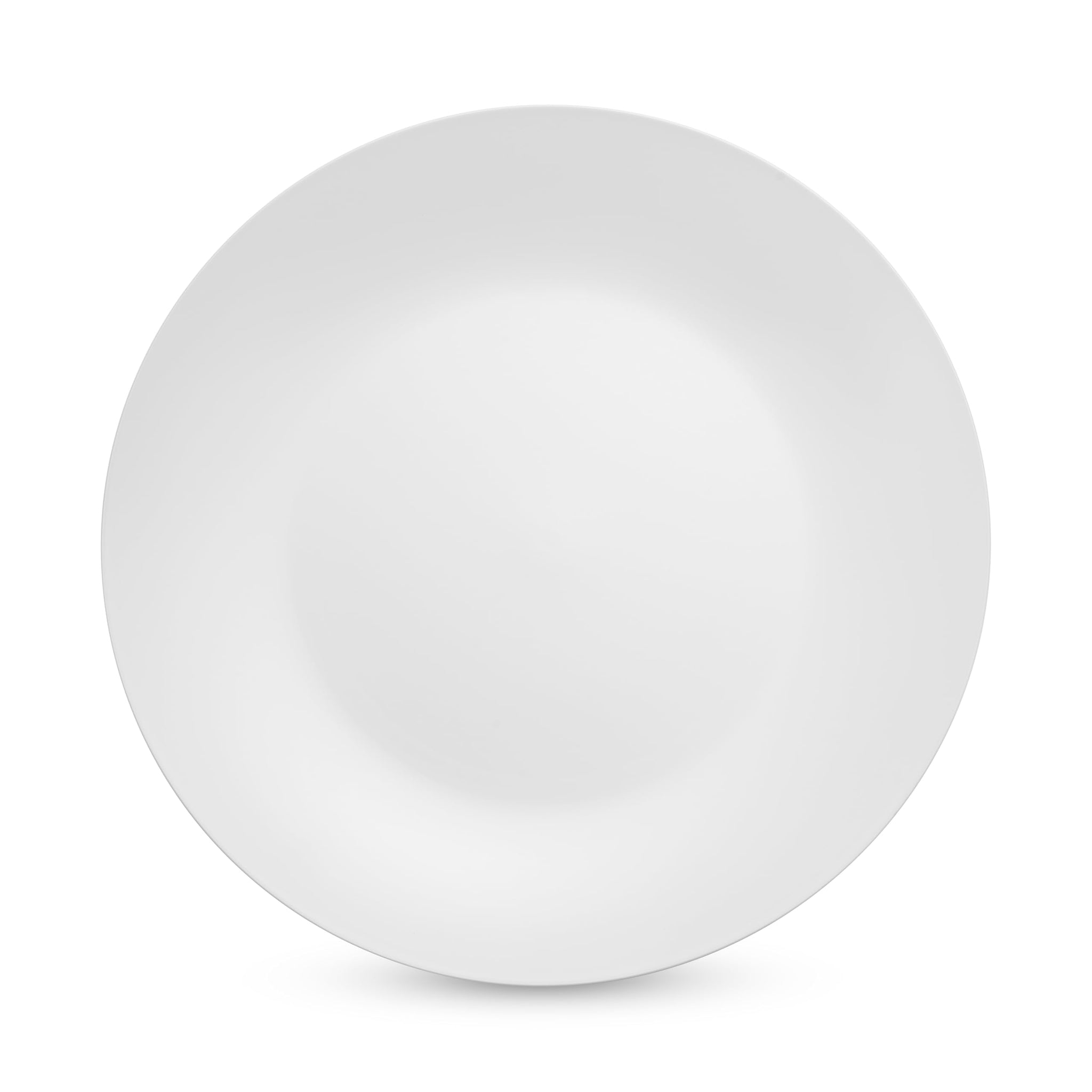 Munfix 100 White Plastic Plates Set, 50 Pcs 10.25 Inch Dinner and 50 Pcs 7.5 Inch Plastic Dessert Plates, Elegant Fancy Heavy Duty Disposable Plates