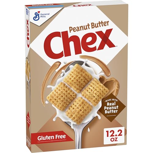 Peanut Butter Chex Cereal, Gluten Free Breakfast Cereal, Made with Whole Grain, 12.2 oz