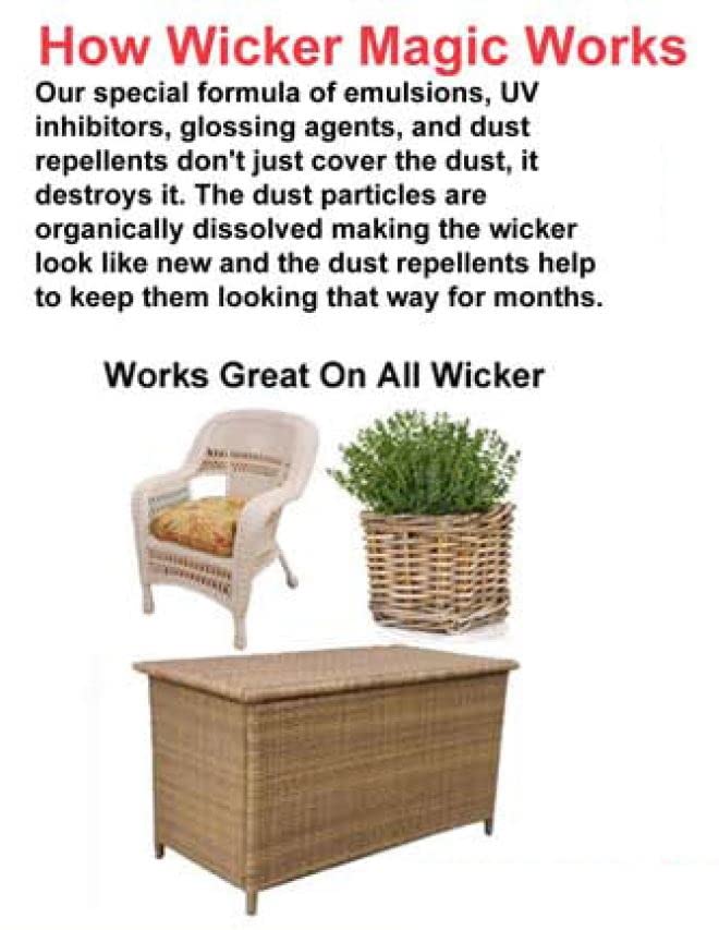 Screen Magic Wicker Magic Cleaner - Streak Free, Non-Toxic Wicker Cleaner - 1 Gallon