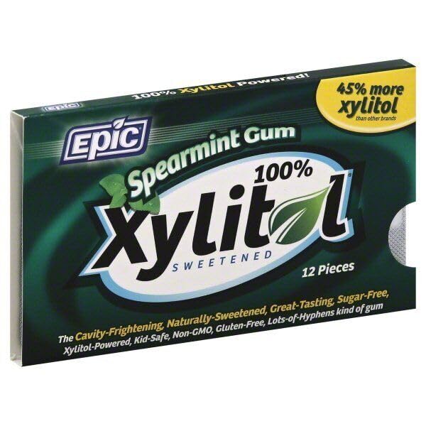Epic Dental Gum Xylitol Swtnd Sprmint 12 Ct Case 12