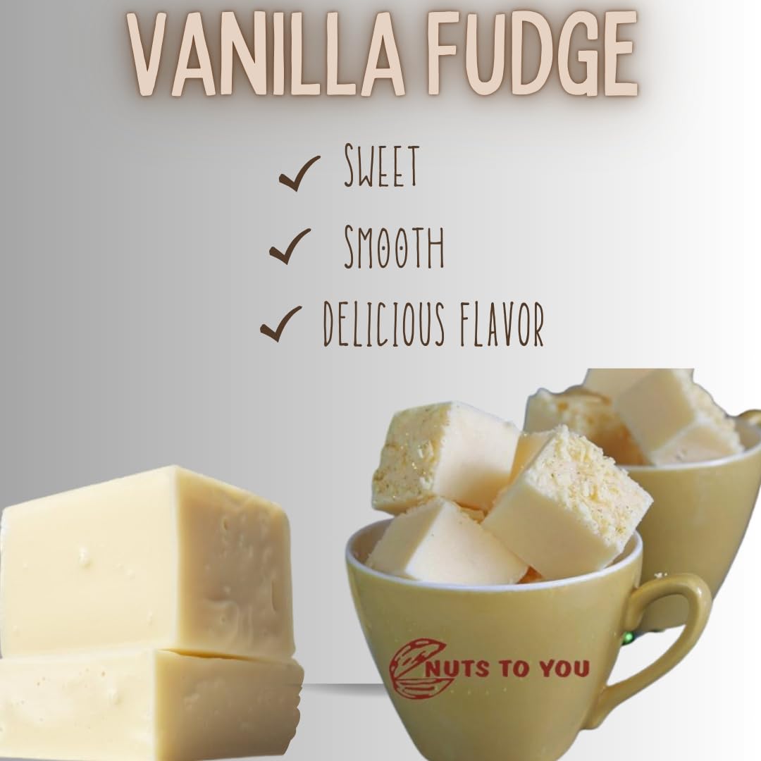 8oz. Smooth Creamy Vanilla Kettle Fudge | Fresh Gourmet Candy | Decadent and Delicious Handcrafted Fudge - 8 oz.