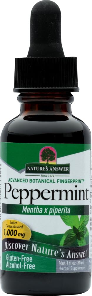 Nature's Answer Peppermint Leaf, Alcohol Free, 1 Ounce (Pack of 12)