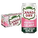 Canada Dry Fruit Splash Strawberry Ginger Ale Zero Sugar Soda, 12 fl oz cans, 12 pack