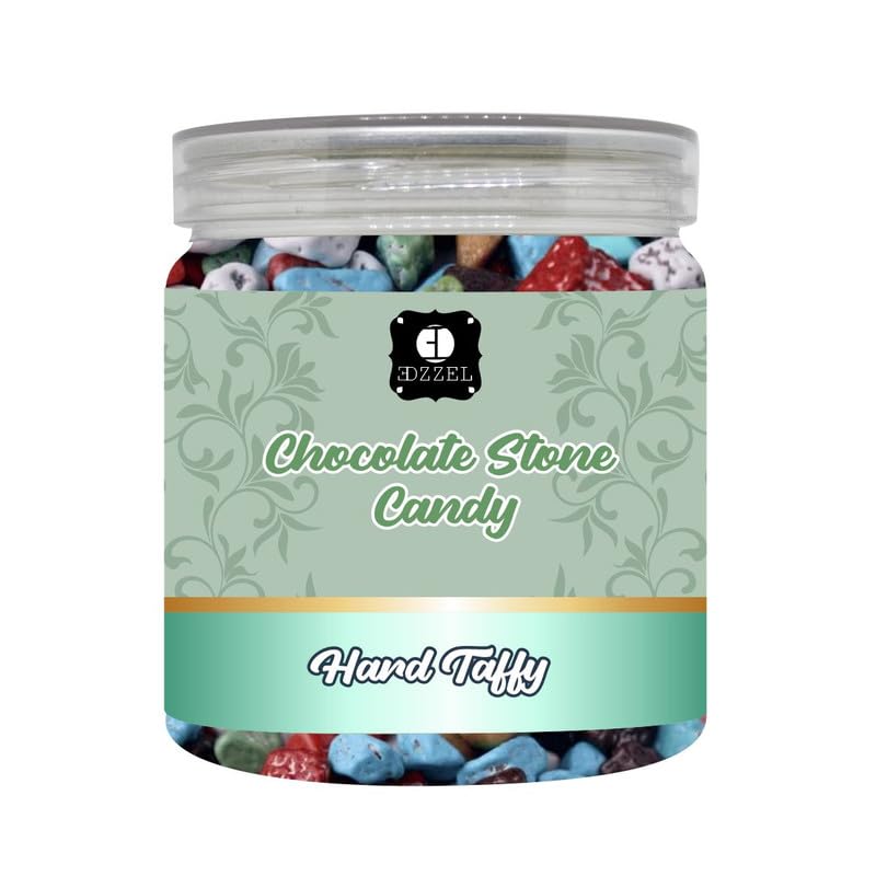 EDZZEL Chocolate Stone Candy - Crunchy Sugar Candy Coated with Rich Chocolate Flavor | Sweet Treat for Snacking, Parties and Sharing
