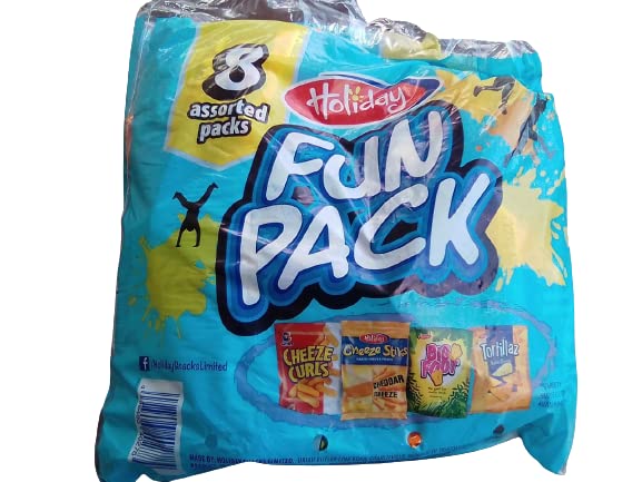 Holiday Fun Size Combo Assorted Pack of 8 (2 Bigfoot 2 Tortillaz 2 Cheeze Stiks 1 Cheeze Curls 1 Spicy Cheeze Balls