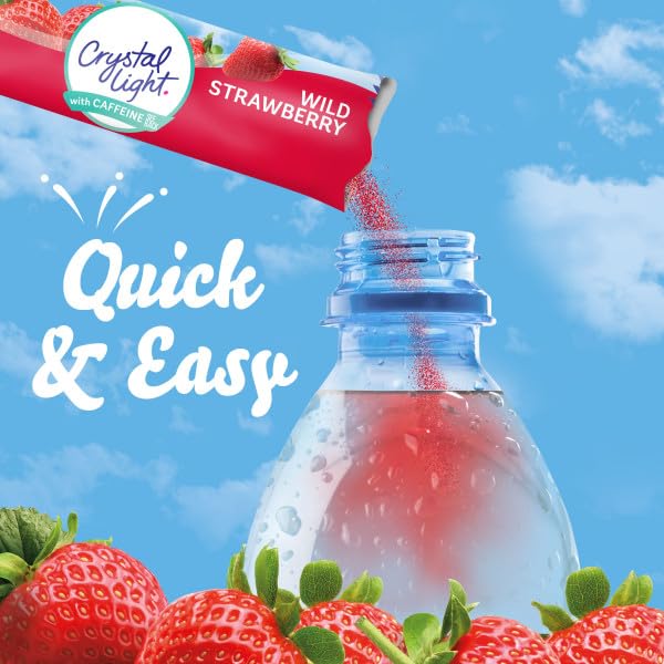 Crystal Light Energy Drink Mix Variety Pack, Zero Sugar Powdered Beverage Mix for Water Flavoring and Low Calorie Energy Drinks, Wild Strawberry