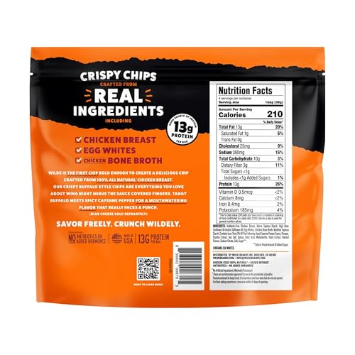 WILDE BRANDS Buffalo Chicken Protein Chips Multipack, 5.36 OZ