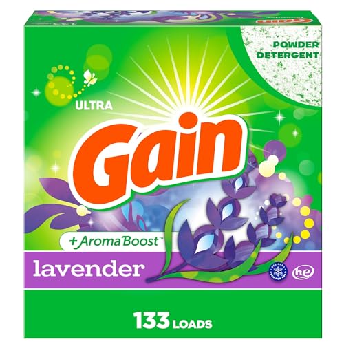 Gain Powder Laundry Detergent, Lavender Scent, 133 Loads, 123 OZ