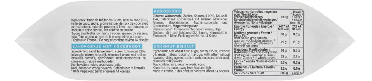 Bonne Maman Croquants noix de coco (150g) - Pastry with coconut