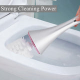 Toilet Brush and Holder Set, European Wash Toilet Brush with Heavy Base, Hideaway Cleaning Bowl Brush Kit for Bathroom Toilet, Black