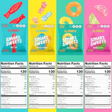 SmartSweets Variety Pack, Gluten Free Gummies, Plant Based Snacks for Adults & Kids, Chewy Candy, Low Sugar, Includes Sweet Fish, Sourmelon Bites