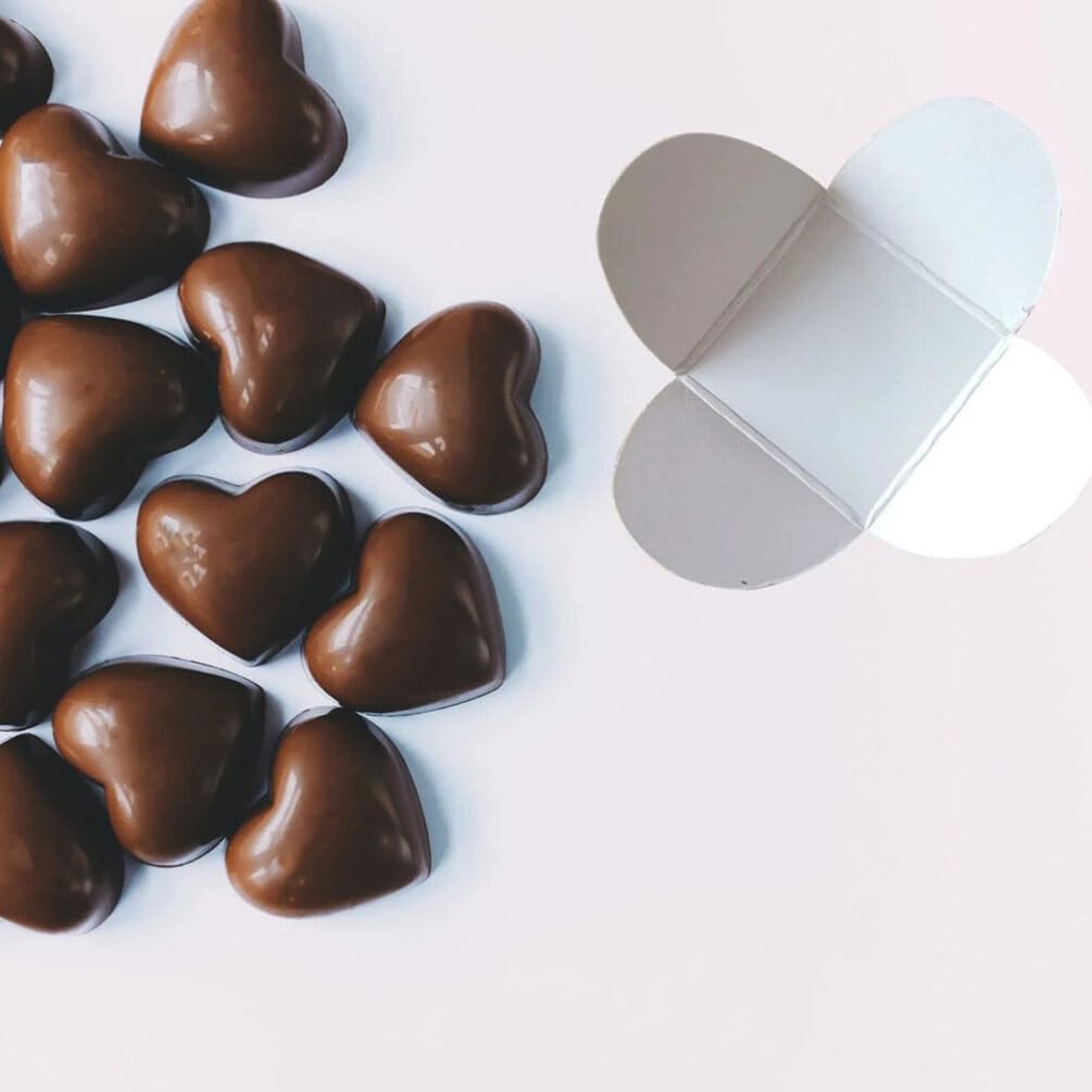 Tofficu 100pcs Kraft Paper Chocolate Separating Trays Truffle Holder for Confections Caramels Chocolate Parties Special Events