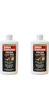 Granite and Marble Polish - Cleans and Protects - Italian Craftsman 16 oz (Two Pack)