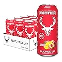 Bucked Up Lightly Carbonated Protein Soda | 25g Whey Isolate - Zero Sugar, Low Calorie, Caffeine Free, Clean Drink | Sparkling Protein Soda - 12 Pack