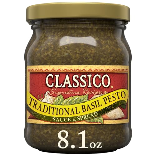 Classico Signature Recipes Traditional Basil Pesto Sauce & Spread, 8.1 oz Jar