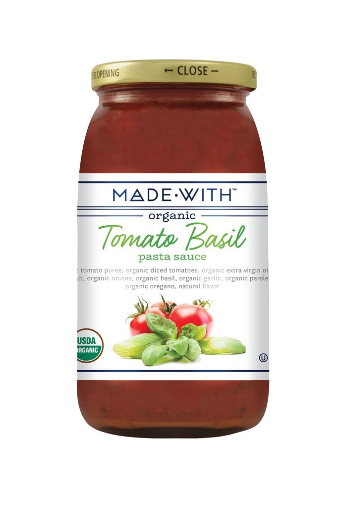 Made With Organic Pasta Sauce Tomato Basil, 25 Ounce
