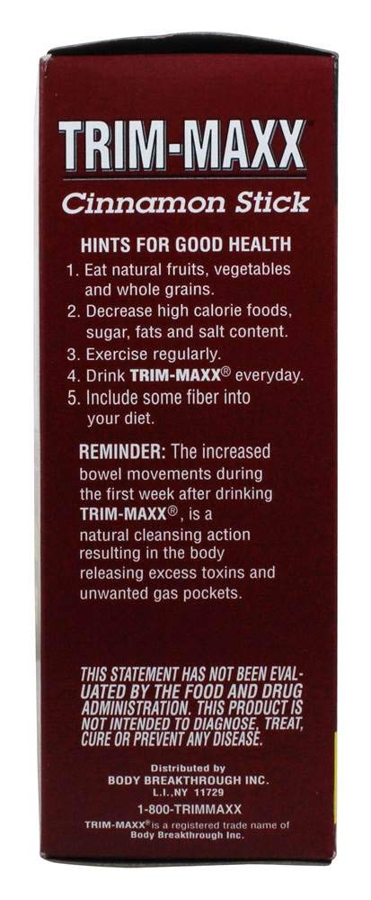 Body Breakthrough Trim-Maxx Herbal Dieter's Tea Cinnamon Stick - 70 Tea Bags, 4.94 oz