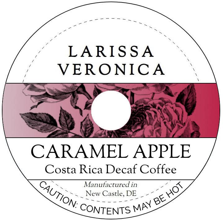 Caramel Apple Costa Rica Decaf Coffee (Single Serve K-Cup Pods) (Gourmet, Naturally Flavored, Whole Coffee Beans) (12 pods, ZIN: 576848) - 2 Pack