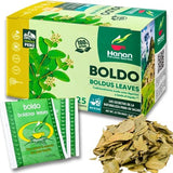 Hanan Boldus Herbal Tea 25 Teabags of Boldo Leaves and Herbs Dried Peumus Boldus Plant Leaf From Peru