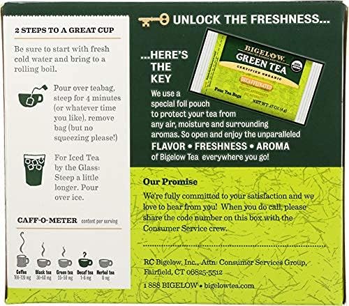 Bigelow Organic Decaffeinated Green Tea - 6 per case.6