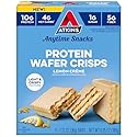Atkins Lemon Wafer Crisps, Protein Snack, 10g Protein, 4g Net Carbs, 1g Sugar, 5g Fiber, 5 Count